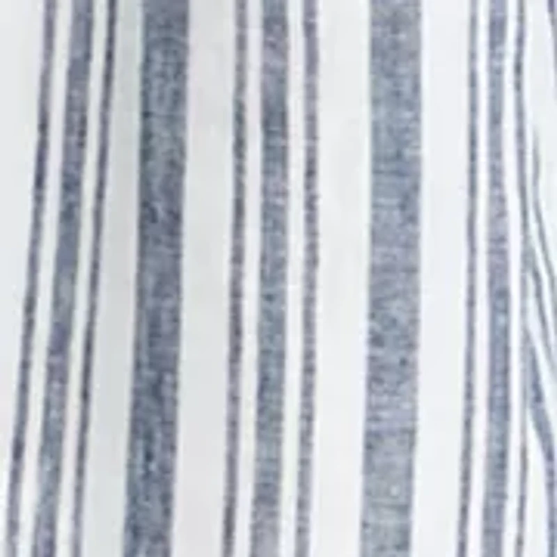 Plus Sleeveless Stripe Tie Waist Midi Dress