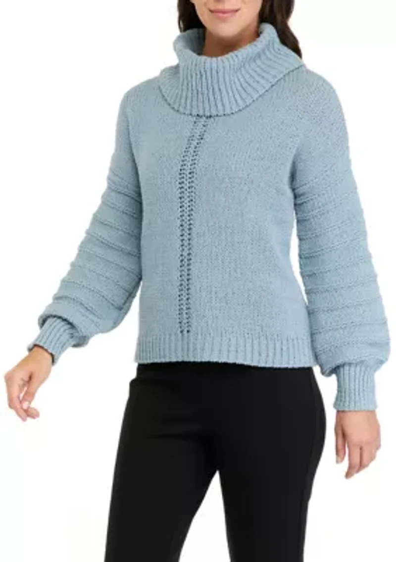 Women's Long Sleeve Cowl Neck Sweater