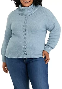 Plus Long Sleeve Cowl Neck Sweater
