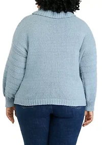 Plus Long Sleeve Cowl Neck Sweater