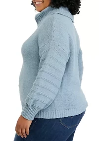 Plus Long Sleeve Cowl Neck Sweater