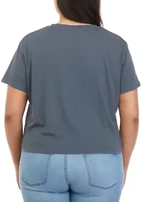 Plus Short Sleeve Cactus Graphic T-Shirt