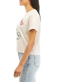 Juniors' Shimmer Merry and Bright Graphic T-Shirt