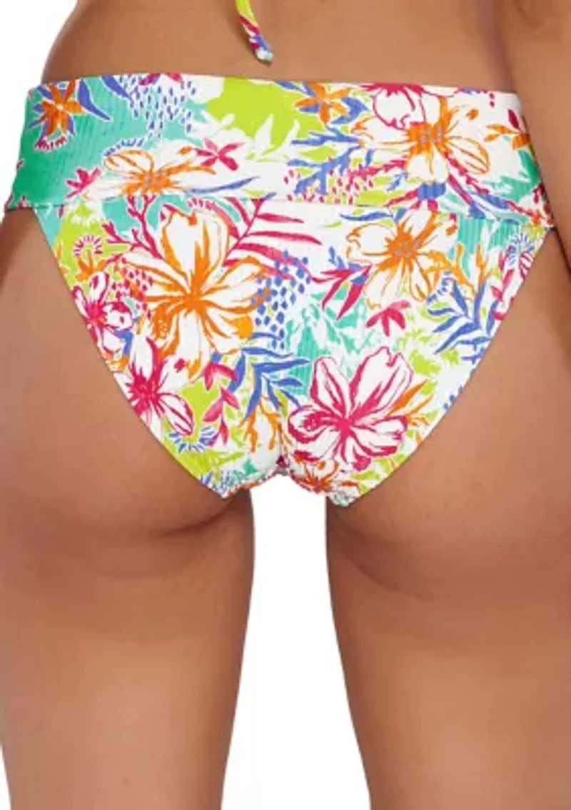 Botanical Bliss Sandbar High Waisted Bikini Bottoms