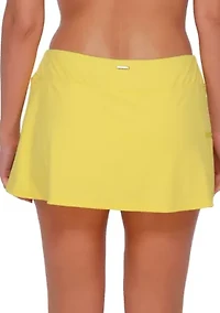 Pineapple Crepe Swim Skort