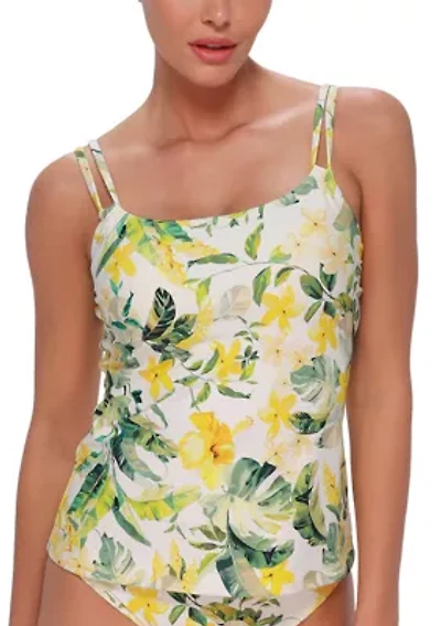 Isla Soleil Crepe Tankini Swim Top