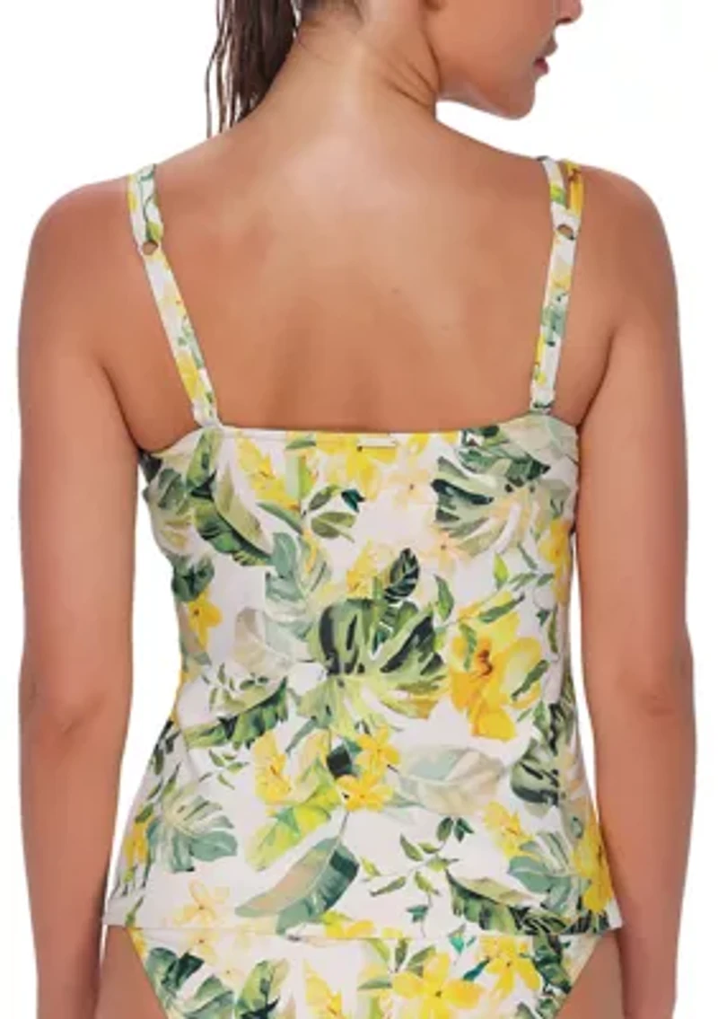 Isla Soleil Crepe Tankini Swim Top