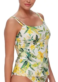 Isla Soleil Crepe Tankini Swim Top