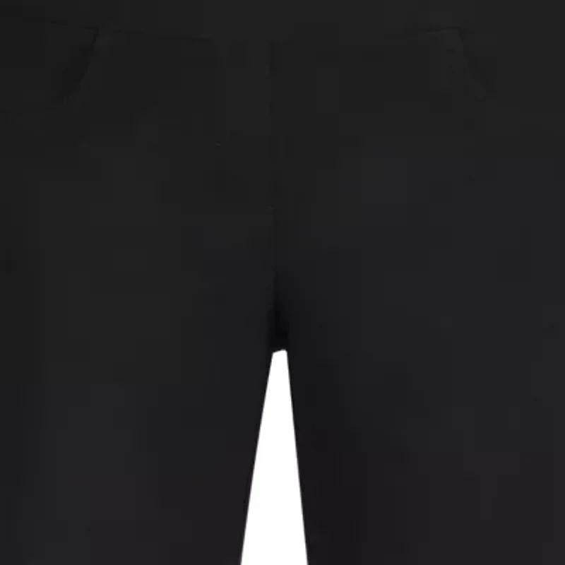 Solid Pull-On Capri Pants with Detailed Split Hem