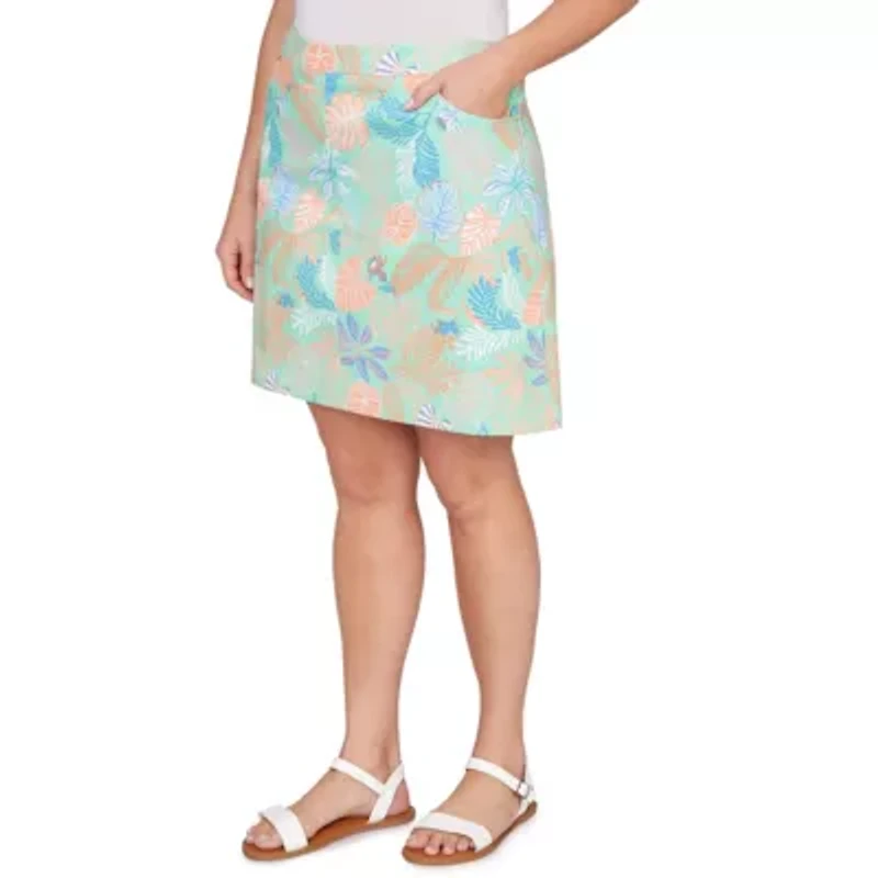 PRINTED TECH STRETCH PULL ON SKORT