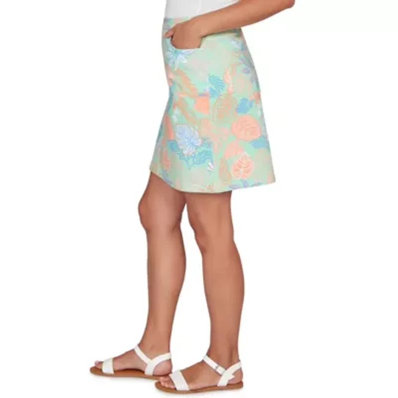 PRINTED TECH STRETCH PULL ON SKORT