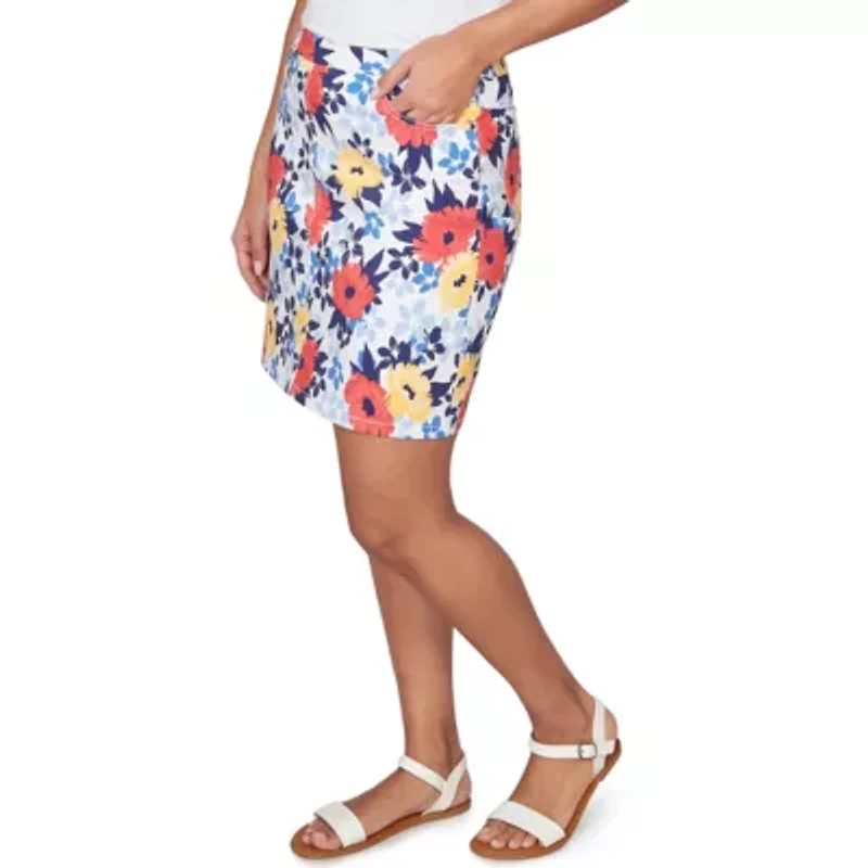 PRINTED TECH STRETCH PULL ON SKORT