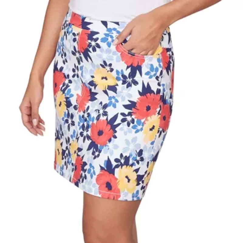 PRINTED TECH STRETCH PULL ON SKORT