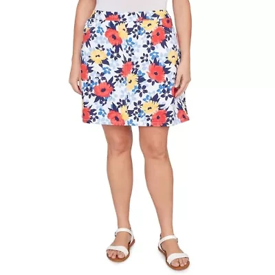 PRINTED TECH STRETCH PULL ON SKORT