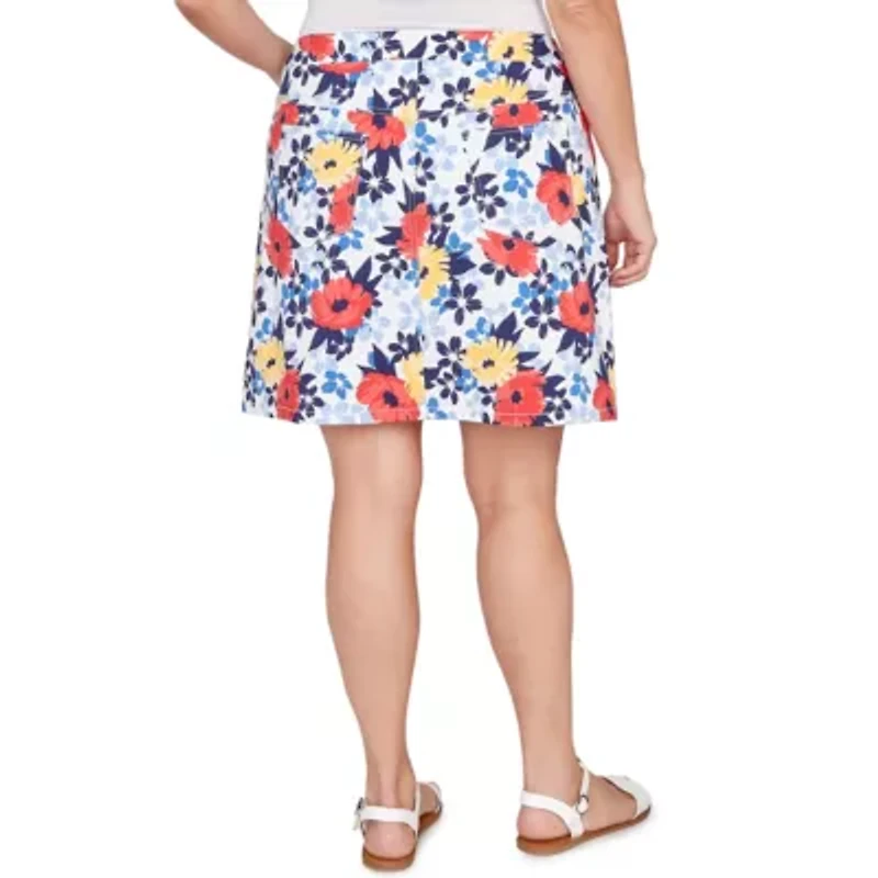 PRINTED TECH STRETCH PULL ON SKORT