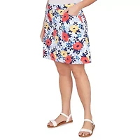 PRINTED TECH STRETCH PULL ON SKORT