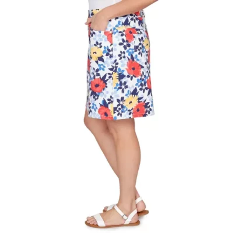 PRINTED TECH STRETCH PULL ON SKORT