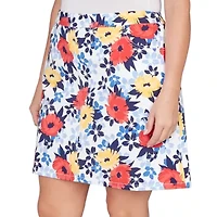 PRINTED TECH STRETCH PULL ON SKORT