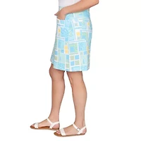 PRINTED TECH STRETCH PULL ON SKORT