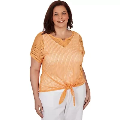SOLID TEXTURED KNIT T SLEEVE TOP
