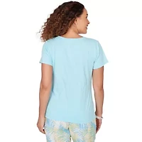 SOLID SHORT SLEEVE SMOCKED SHOULDER TOP