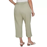 SOLID FINE TWILL FRONT POCKET CROPPED PANT