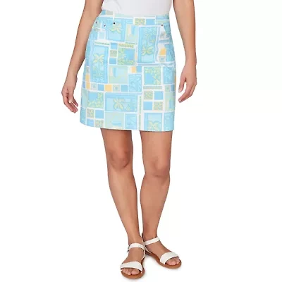 PRINTED TECH STRETCH PULL ON SKORT