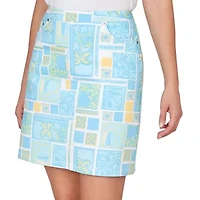 PRINTED TECH STRETCH PULL ON SKORT