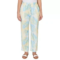 PRINTED EYELET GAUZE PULL ON PANT
