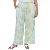 PRINTED EYELET GAUZE PULL ON PANT