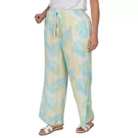 PRINTED EYELET GAUZE PULL ON PANT