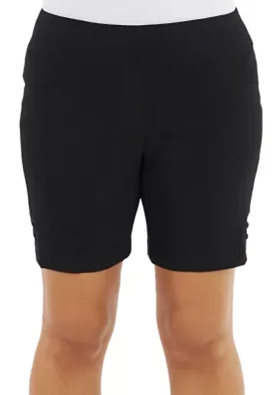 Solid Color Tech Stretch Short with All Around Elastic Waistband