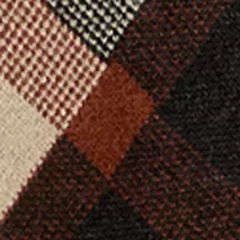 Women's Long Sleeve Printed Turtleneck Poncho