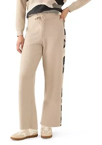 Women's Wide Leg Printed Sweater Pants