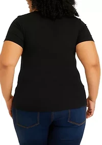 Plus Short Sleeve Crew Neck T-Shirt