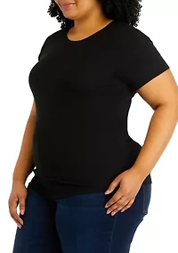 Plus Short Sleeve Crew Neck T-Shirt