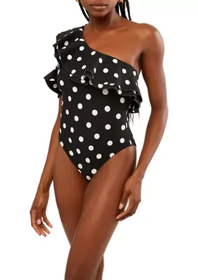 Ruffle Asymmetrical One Piece Swimsuit