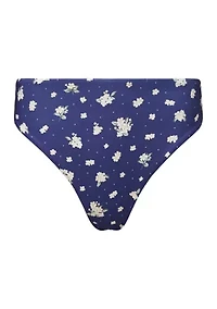 Printed High Rise Swim Bottoms
