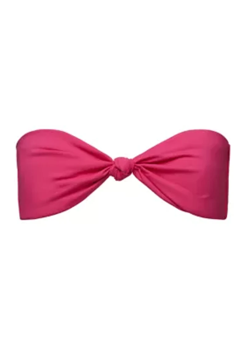 Ruched Tie Bandeau Swim Top