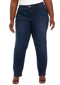 Plus Mid Rise Stretch Jeans