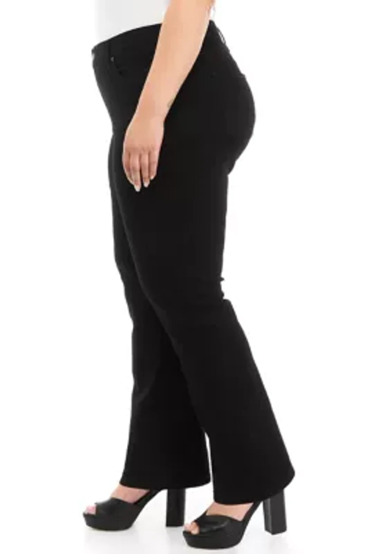 Plus Mid Rise Bootcut Stretch Jeans