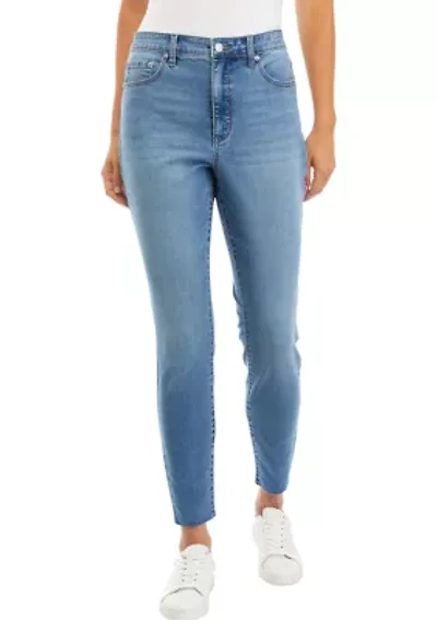 High Rise Destructed Skinny Jeans