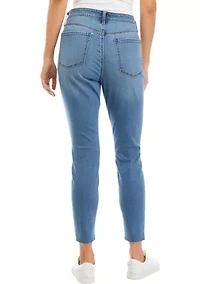 High Rise Destructed Skinny Jeans
