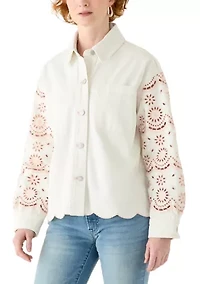 Women's Eyelet Denim Jacket