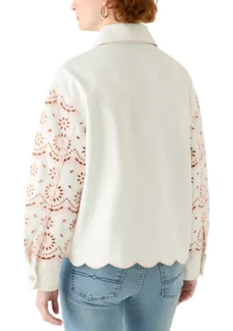 Women's Eyelet Denim Jacket