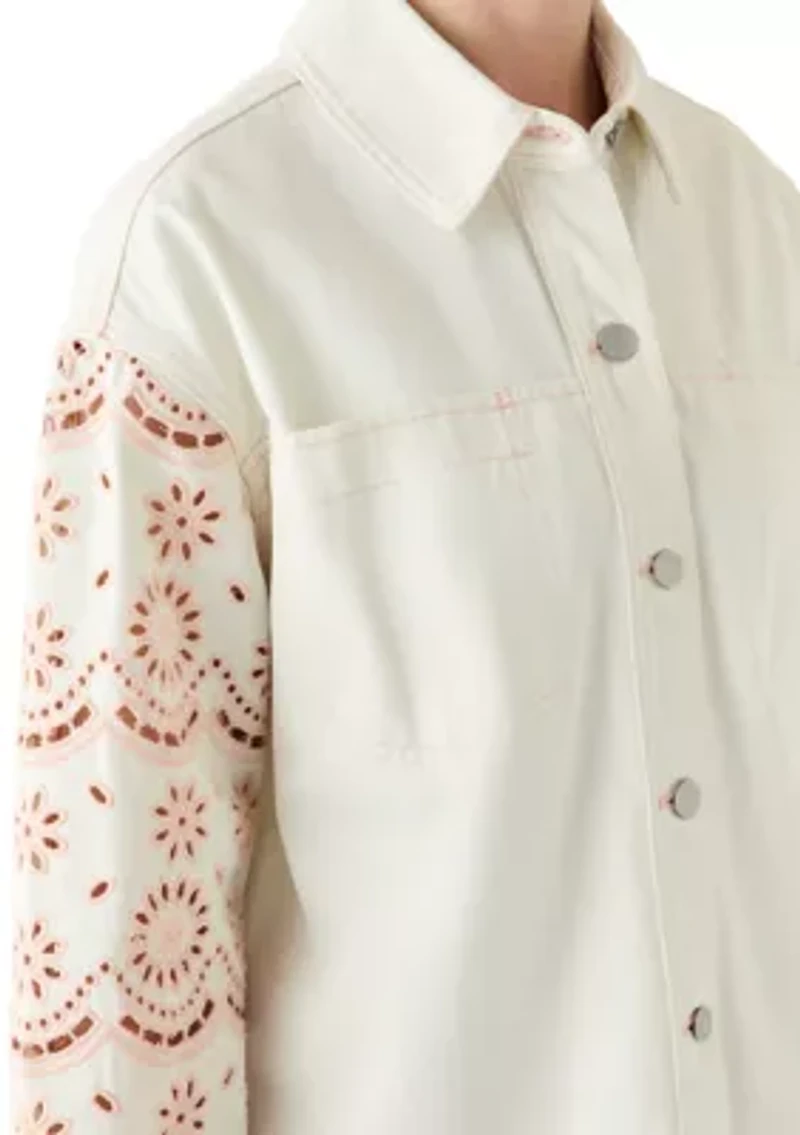 Women's Eyelet Denim Jacket