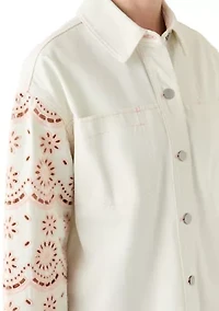 Women's Eyelet Denim Jacket