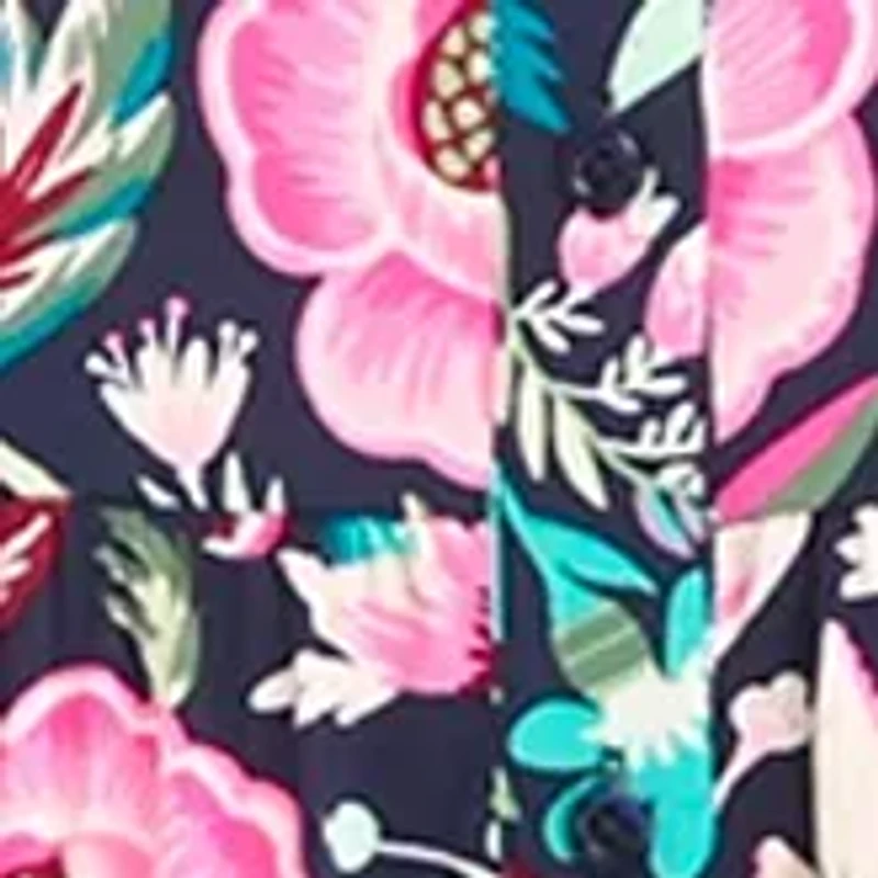 Petite Challis Printed Dress