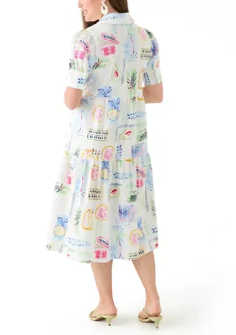 Petite Printed Shirtdress