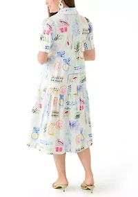 Petite Printed Shirtdress